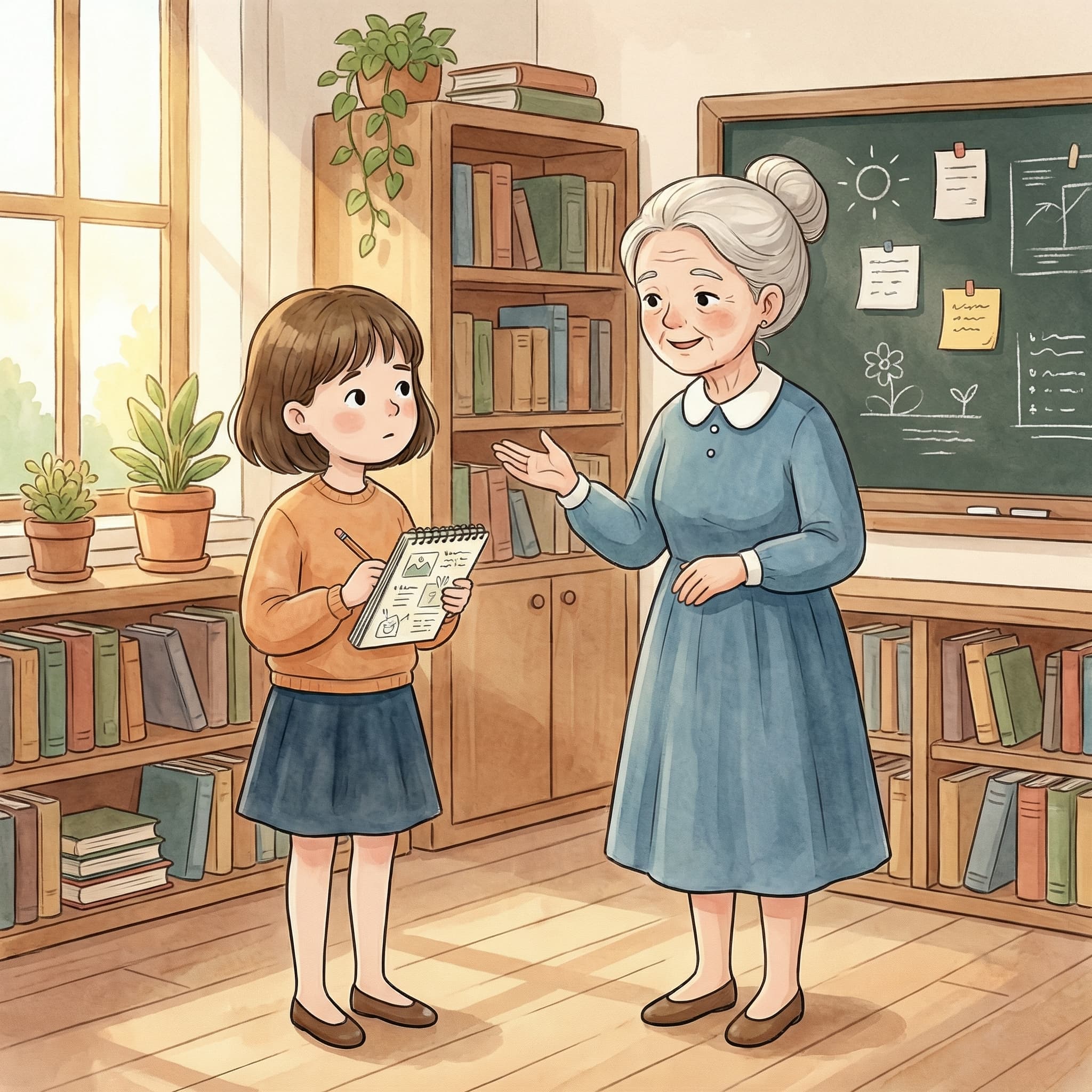 Micah with Professor Elara