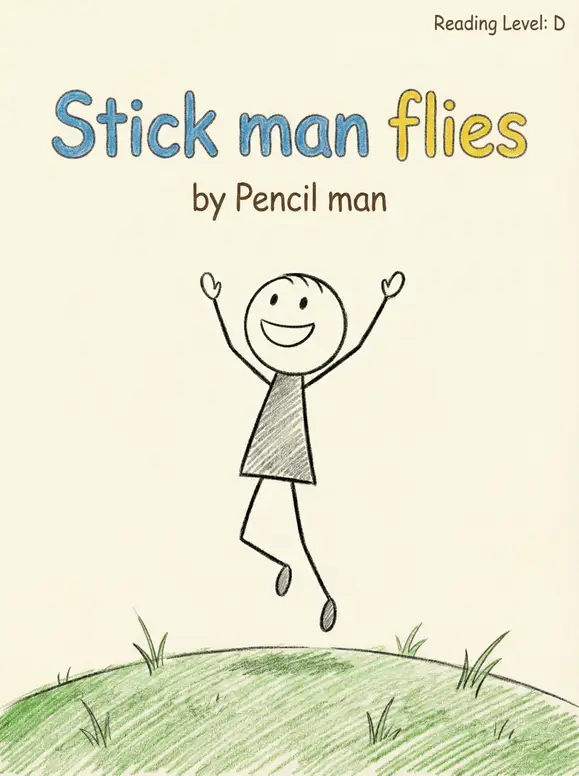 Stick man flies