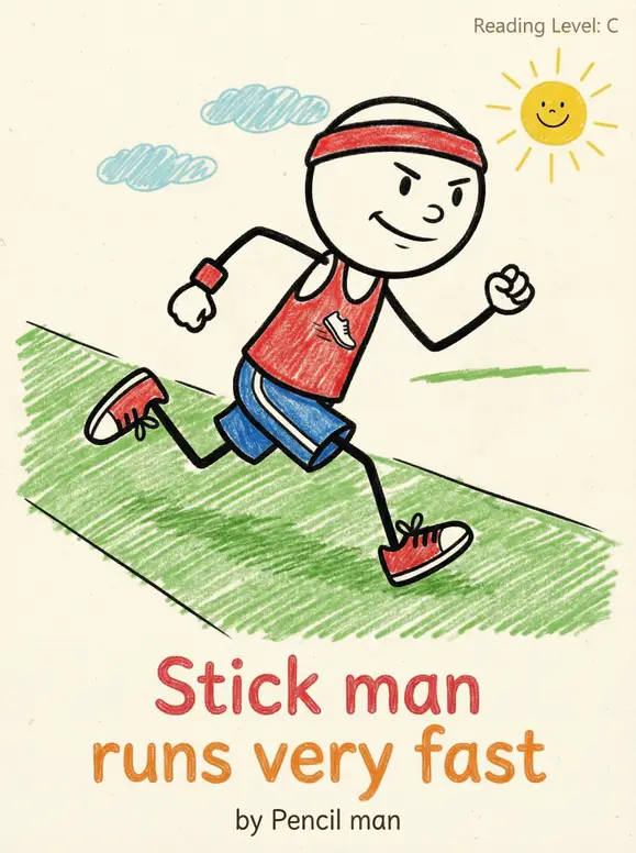 Stick man runs very fast